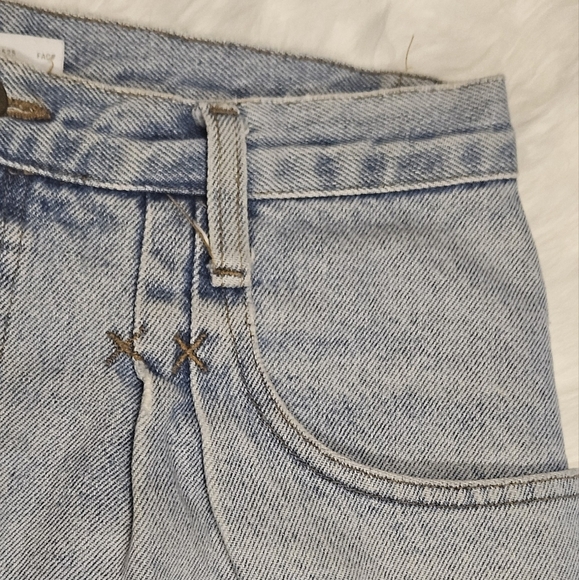 Vintage Stanley Morgan High Waist Denim Shorts light washed size 16 - Picture 6 of 12